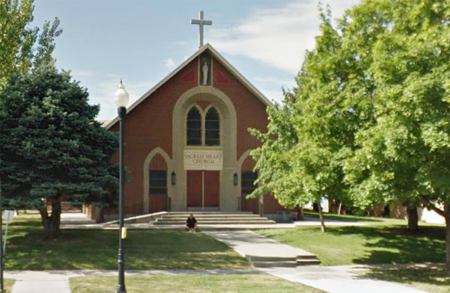 The Sacred Heart Church as seen on Street View