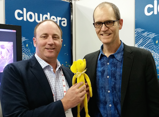 Hadoop the Elephant, Simon Sharwood and Hadoop co-creator Doug Cutting