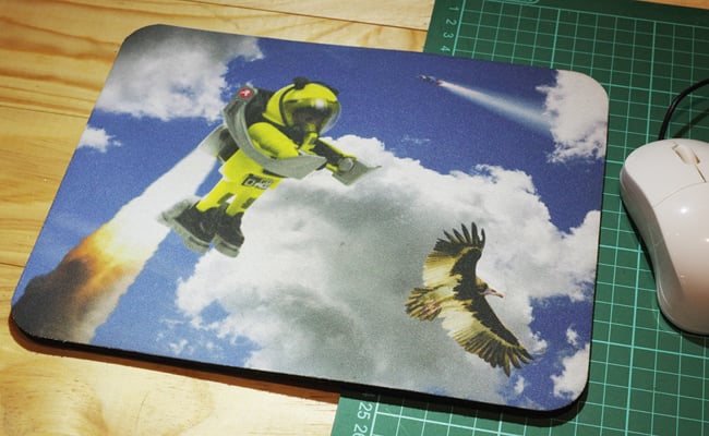 Our rocket-powered Playmonaut image mouse mat