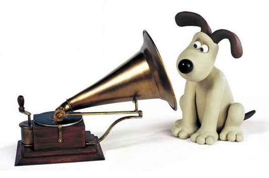 Gromit as HMV dog Little Nipper