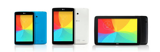 LG Electronics' G Pad 7.0, G Pad 8.0, and G Pad 10.1