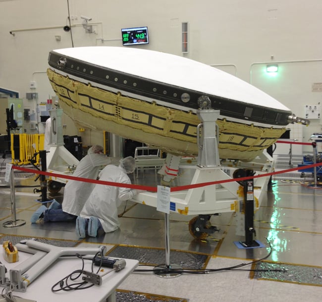 The LDSD at NASA's Jet Propulsion Laboratory. Pic: NASA/JPL