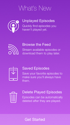 New features in Podcasts 2.1 for iOS