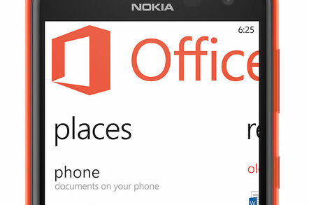 Nokia Lumia 625 displaying Office app