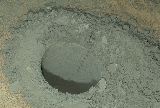 Curiosity Mars rover's latest hole in Mars