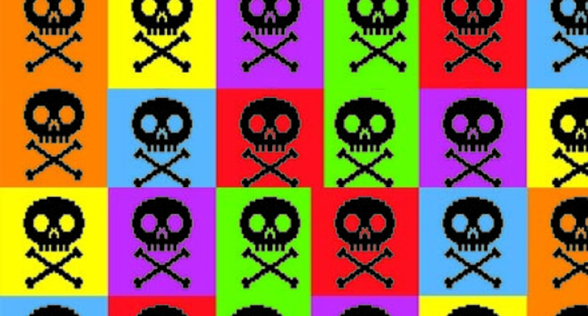 8bit skulls
