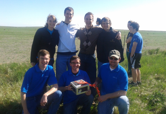 The Edge team with members of Taylor University’s ELEOSat