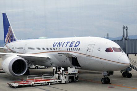 Boeing 787 Dreamliner on the tarmac in United livery