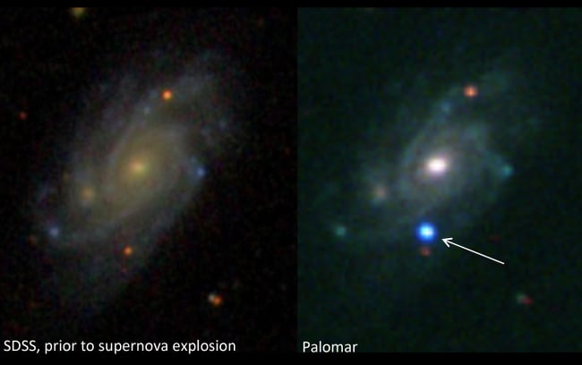 Mysterious hydrogen-free supernova sheds light on stars' violent death  throes