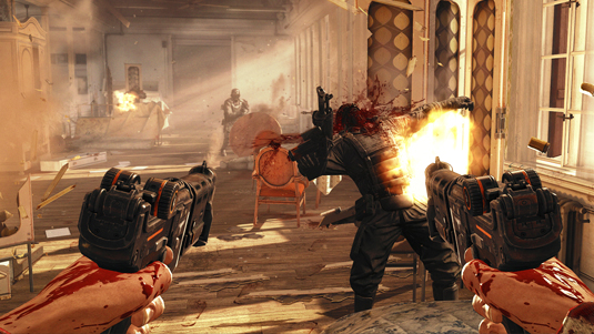 Wolfenstein: The New Order  BLAM-BLAM! That guard did Nazi that