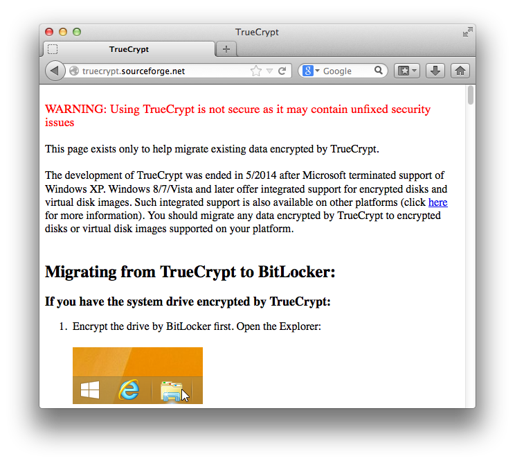 is truecrypt 7.2 safe