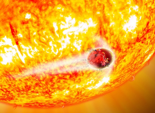 Artist's impression - Death of an exoplanet