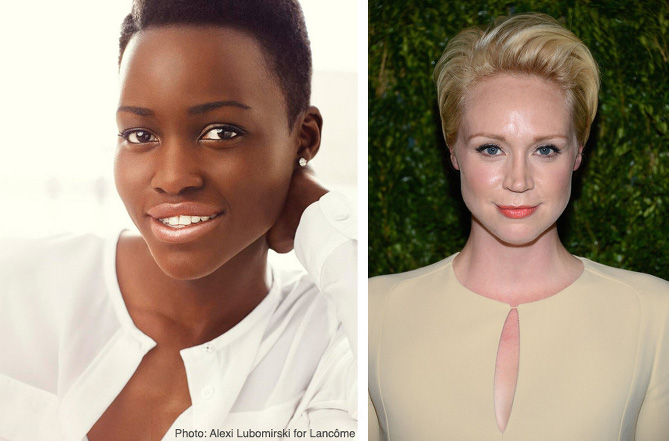 Lupita Nyong'o and Gwendoline Christie