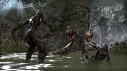 Elder Scrolls online - battling snakes