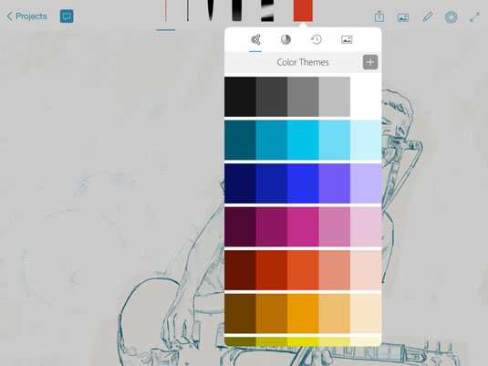 Adobe Creative Cloud Sketch colour swatch