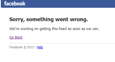 Facebook down