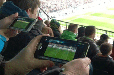 A football might be big enough on a small screen, but golf?