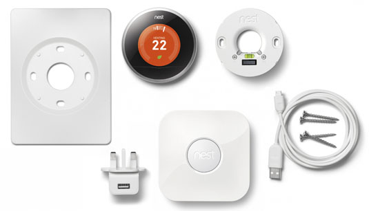 The Nest kit has just two main components, the heat link and the thermostat controller