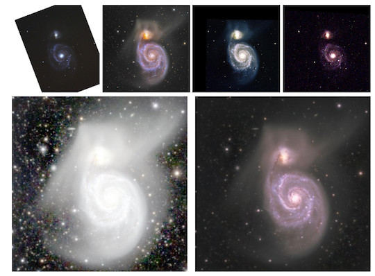 Enhanced images of the M51 galaxy