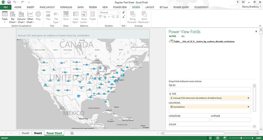 Power BI screenshot 4: Mapping data