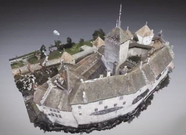 A view of the virtual 3D Chillon Castle