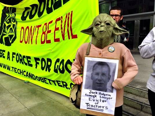 Google protest at Moscone Center