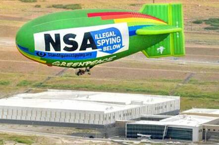 Airship over NSA datacenter