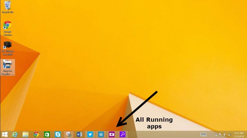 Windows 8.1 update 1 running apps