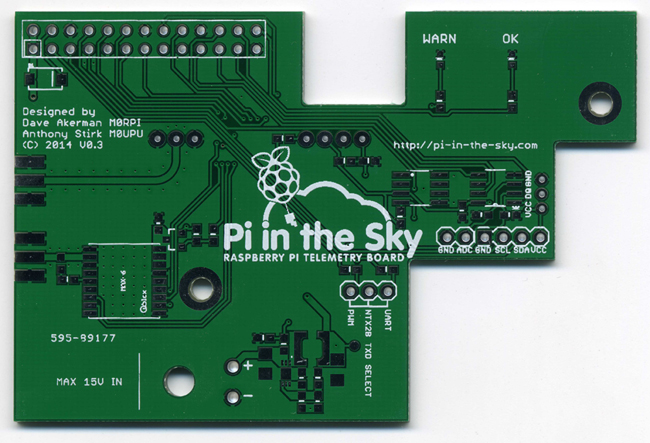 The bare Pi in the Sky board