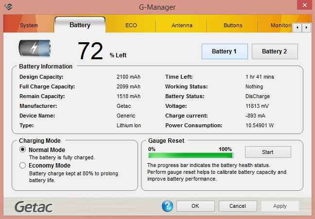 Getac F110 rugged Windows tablet