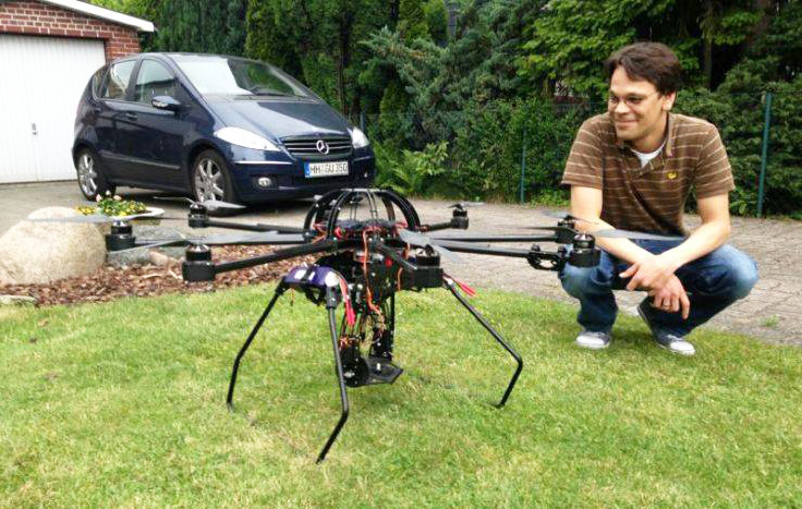 Linus and a hexacopter