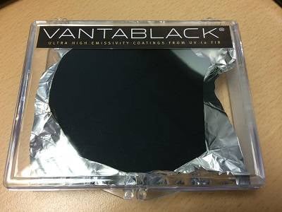 The Vantablack ... Credit: Surrey Nanoscience