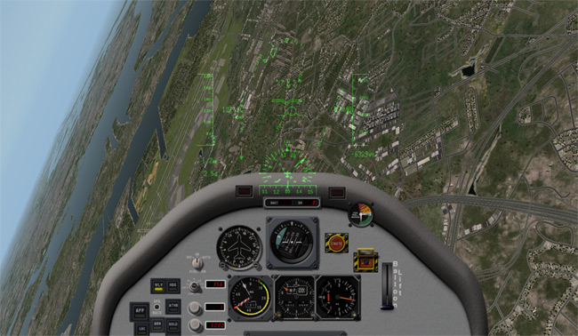 The cockpit view as the aircraft is back under control