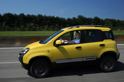 Taking the Panda Cross around the Fiat test track