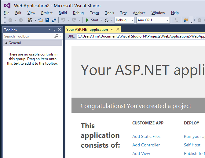 Visual Studio 2014 CTP2 mixed case