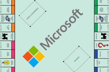 Microsoft-themed Monopoly board