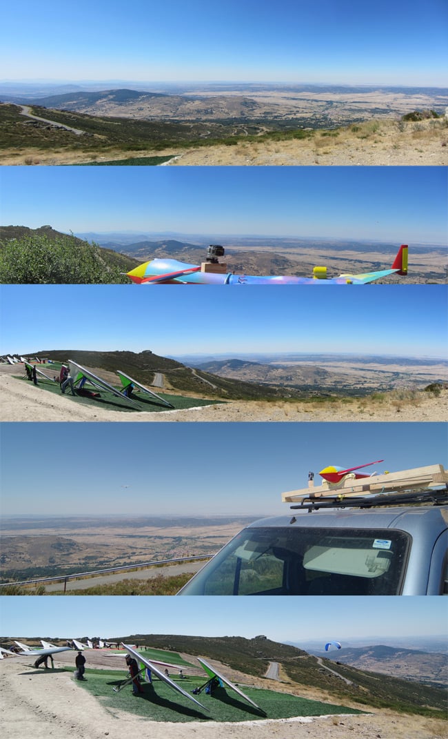 Various panoramic views at the top of the Pena Negra