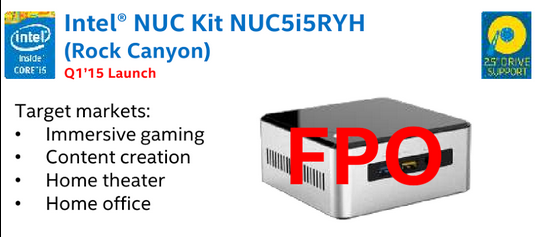 Intel NUC Leaked Slide