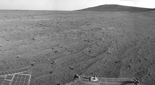 The latest view from Mars sent by Opportunity 