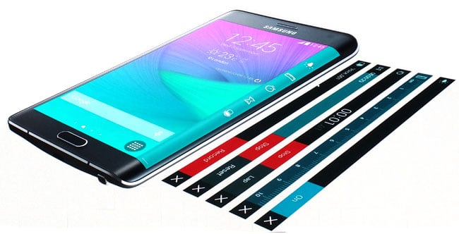 Samsung Galaxy Note Edge screens