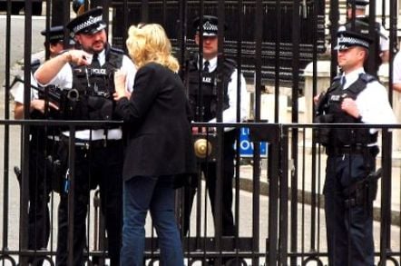 Police outside 10 Downing Street. Credit: zongo