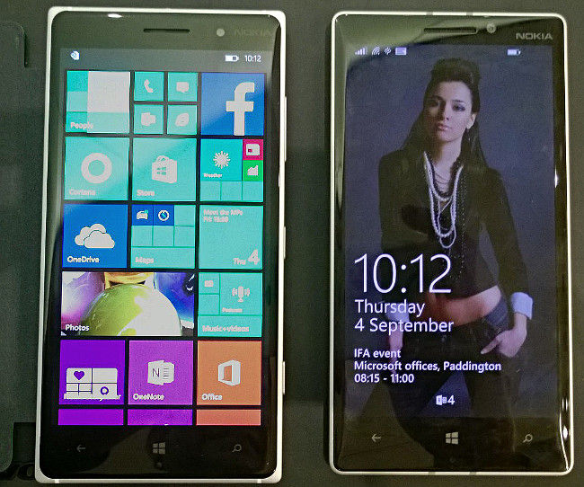 Nokia Lumias. 830 on the left, 930 on the right