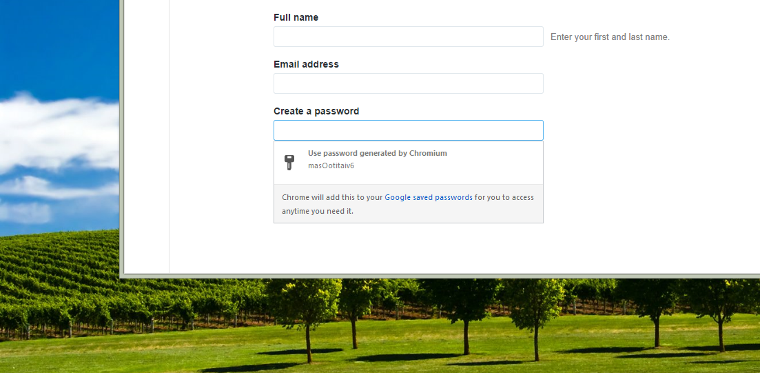 1 password vs. google chrome password generator