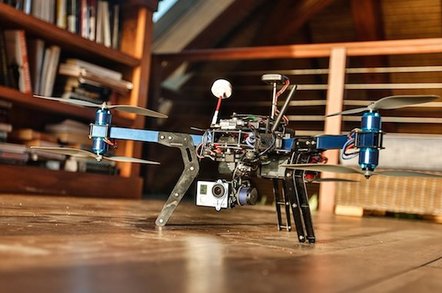 3D Robotics drone in Richard Branson's house
