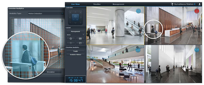 Synology Surveillance Station Live View Analytics
