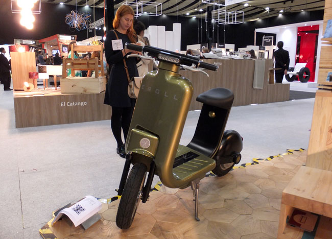 E-Roll prototype electric scooter