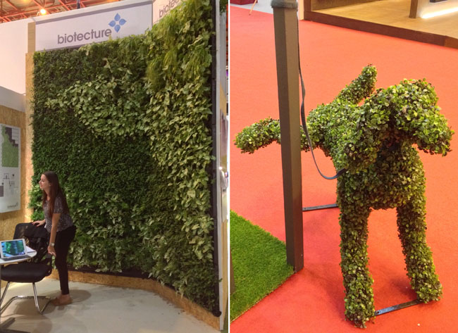 Biotecture wall and topiary dog made by Fake