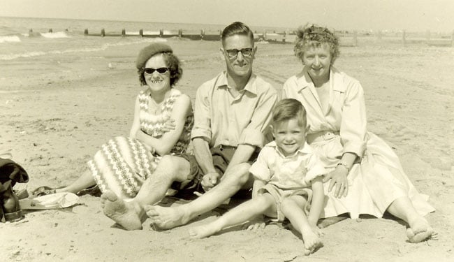 Bernard Sumner as a child with family