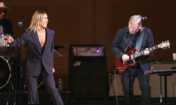 Sumner with Iggy Pop Tibet House Benefit Concert