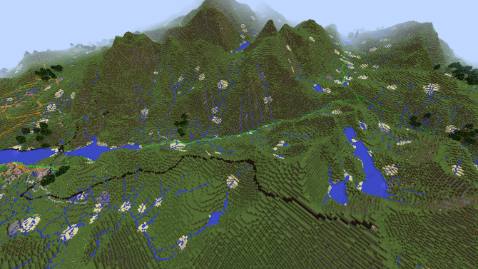 Snowdonia on the new GB Minecraft 2 map